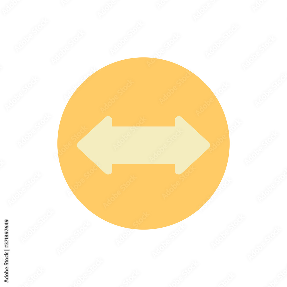 Poster arrow left and right icon. simple color vector elements of pointer icons for ui and ux, website or m
