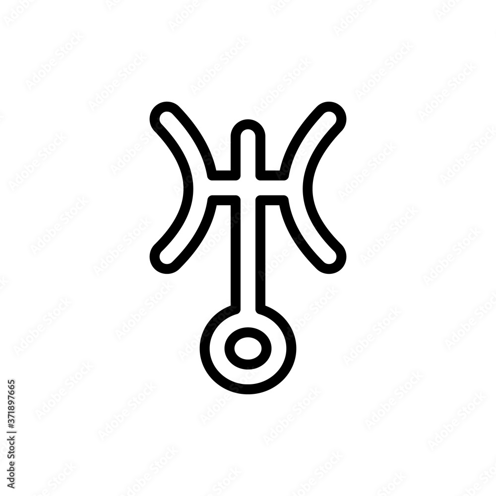 Aufkleber symbol uranus icon. simple line, outline vector elements of esoteric icons for ui and ux, website or