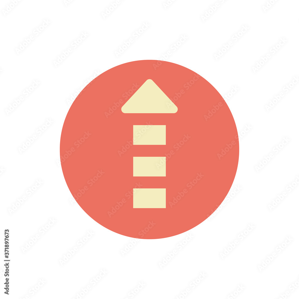 Poster arrow up icon. simple color vector elements of pointer icons for ui and ux, website or mobile applic