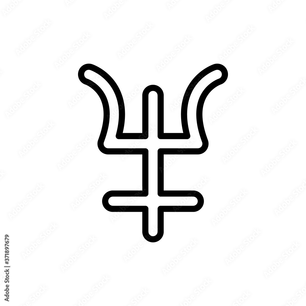 Aufkleber symbol neptune icon. simple line, outline vector elements of esoteric icons for ui and ux, website o