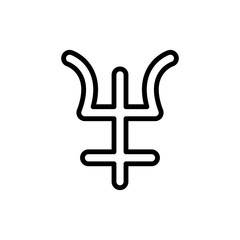 Symbol Neptune icon. Simple line, outline vector elements of esoteric icons for ui and ux, website or mobile application