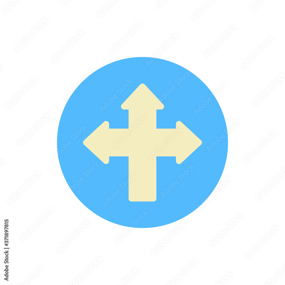 Poster arrow left, right and up icon. simple color vector elements of pointer icons for ui and ux, website 