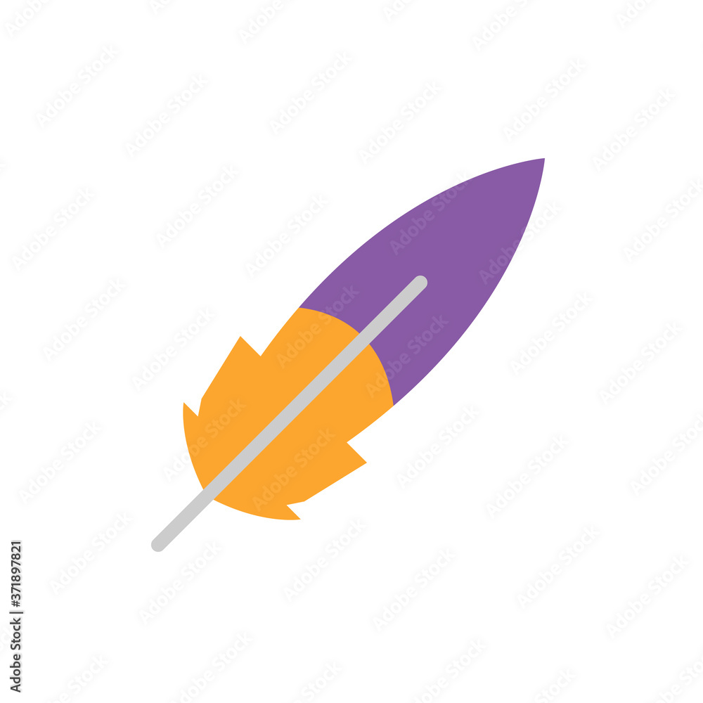 Poster feather pen icon. simple color vector elements of esoteric icons for ui and ux, website or mobile ap