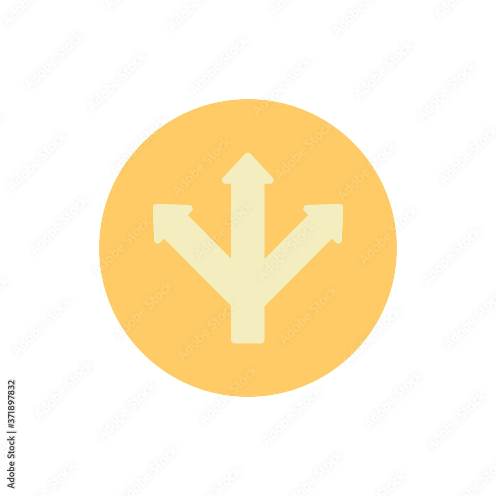 Poster arrow left, right and up icon. simple color vector elements of pointer icons for ui and ux, website 
