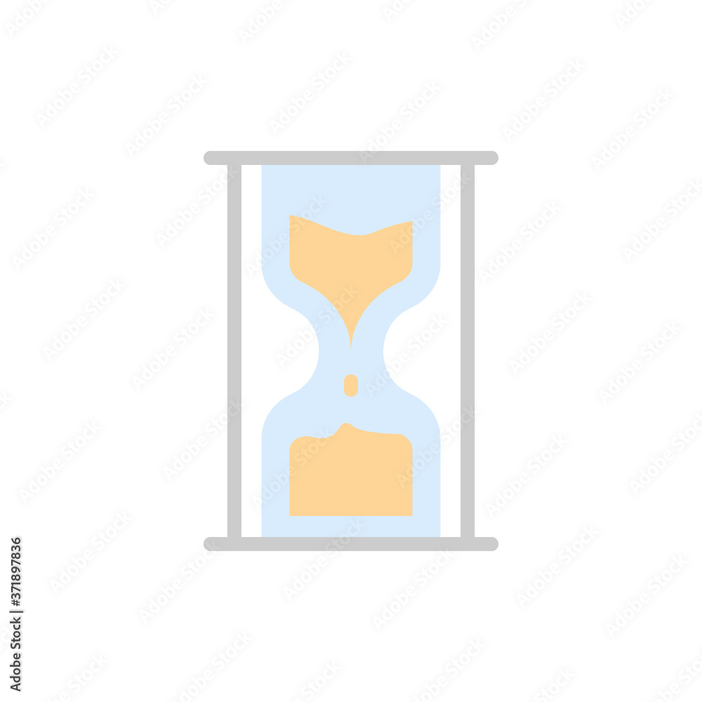 Poster hourglass sound icon. simple color vector elements of esoteric icons for ui and ux, website or mobil