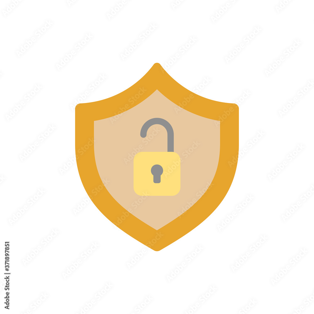 Poster antivirus shield icon. simple color vector elements of hacks icons for ui and ux, website or mobile 