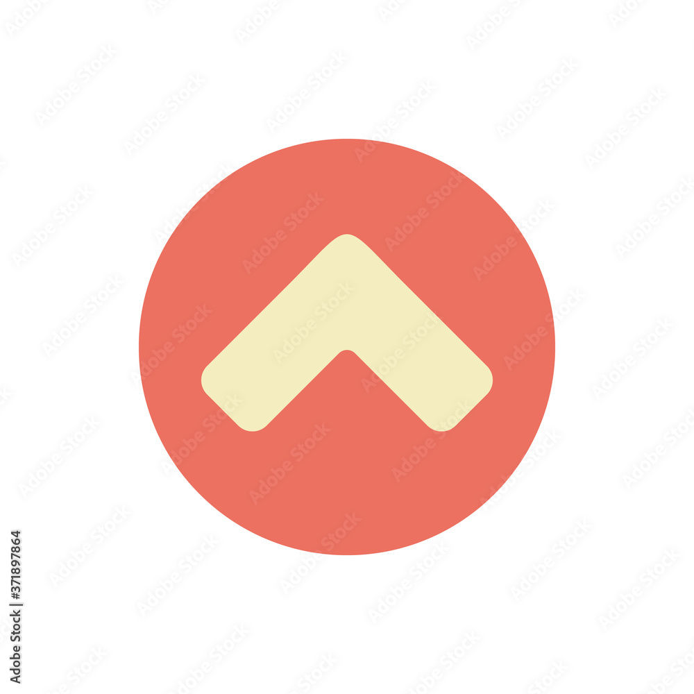 Poster arrow up icon. simple color vector elements of pointer icons for ui and ux, website or mobile applic