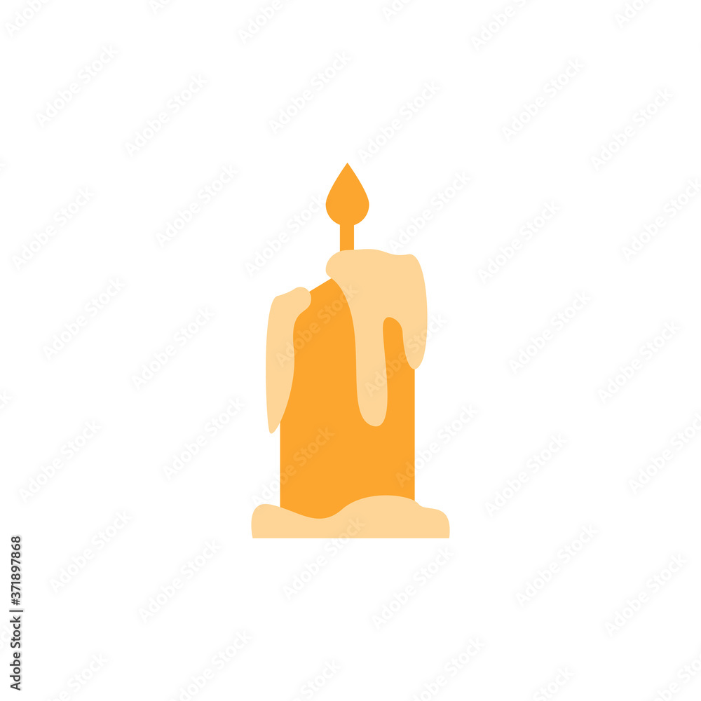 Poster candle fire icon. simple color vector elements of esoteric icons for ui and ux, website or mobile ap