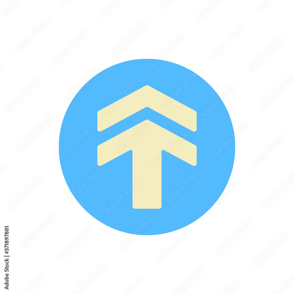 Poster arrow up icon. simple color vector elements of pointer icons for ui and ux, website or mobile applic