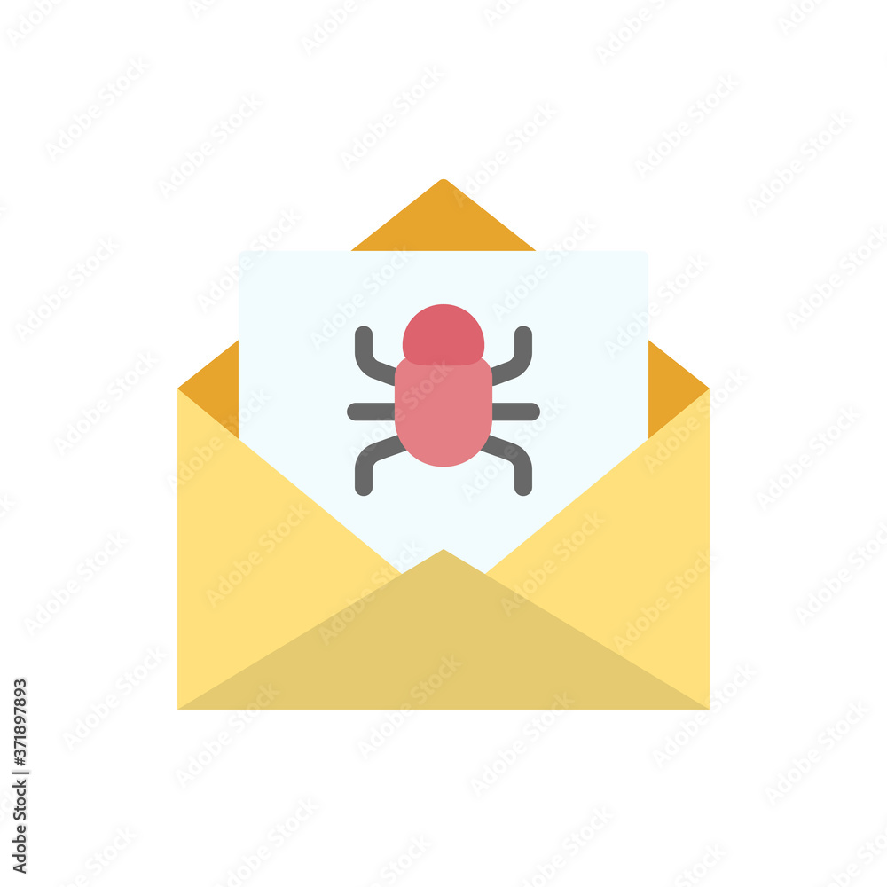 Poster spam message icon. simple color vector elements of hacks icons for ui and ux, website or mobile appl