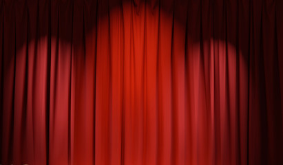 red curtain