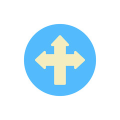 Fototapeta premium Arrow left, right and up icon. Simple color vector elements of pointer icons for ui and ux, website or mobile application