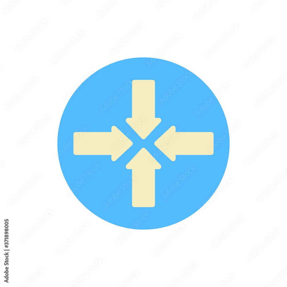 Poster arrow four direction icon. simple color vector elements of pointer icons for ui and ux, website or m