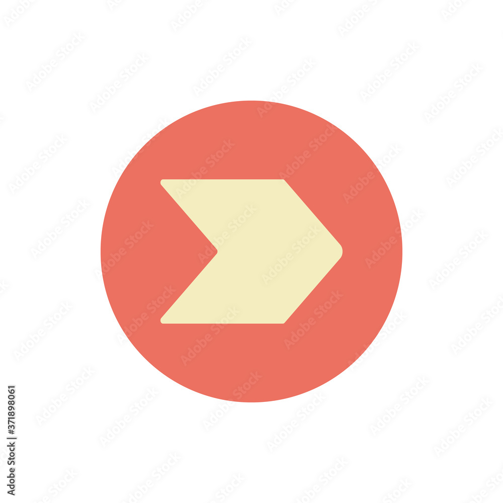 Poster arrow right icon. simple color vector elements of pointer icons for ui and ux, website or mobile app