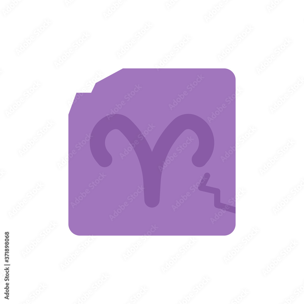 Poster aries zodiac icon. simple color vector elements of esoteric icons for ui and ux, website or mobile a