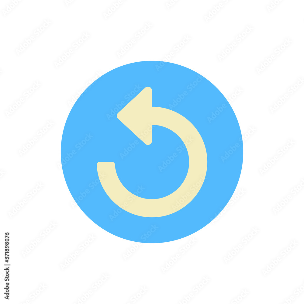 Poster arrow refresh icon. simple color vector elements of pointer icons for ui and ux, website or mobile a