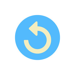 Arrow refresh icon. Simple color vector elements of pointer icons for ui and ux, website or mobile application