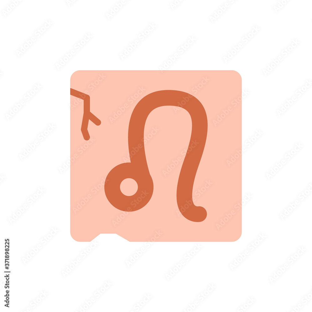 Poster zodiac leo icon. simple color vector elements of esoteric icons for ui and ux, website or mobile app