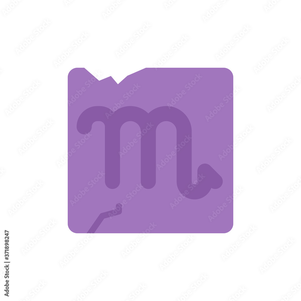Poster zodiac scorpio icon. simple color vector elements of esoteric icons for ui and ux, website or mobile