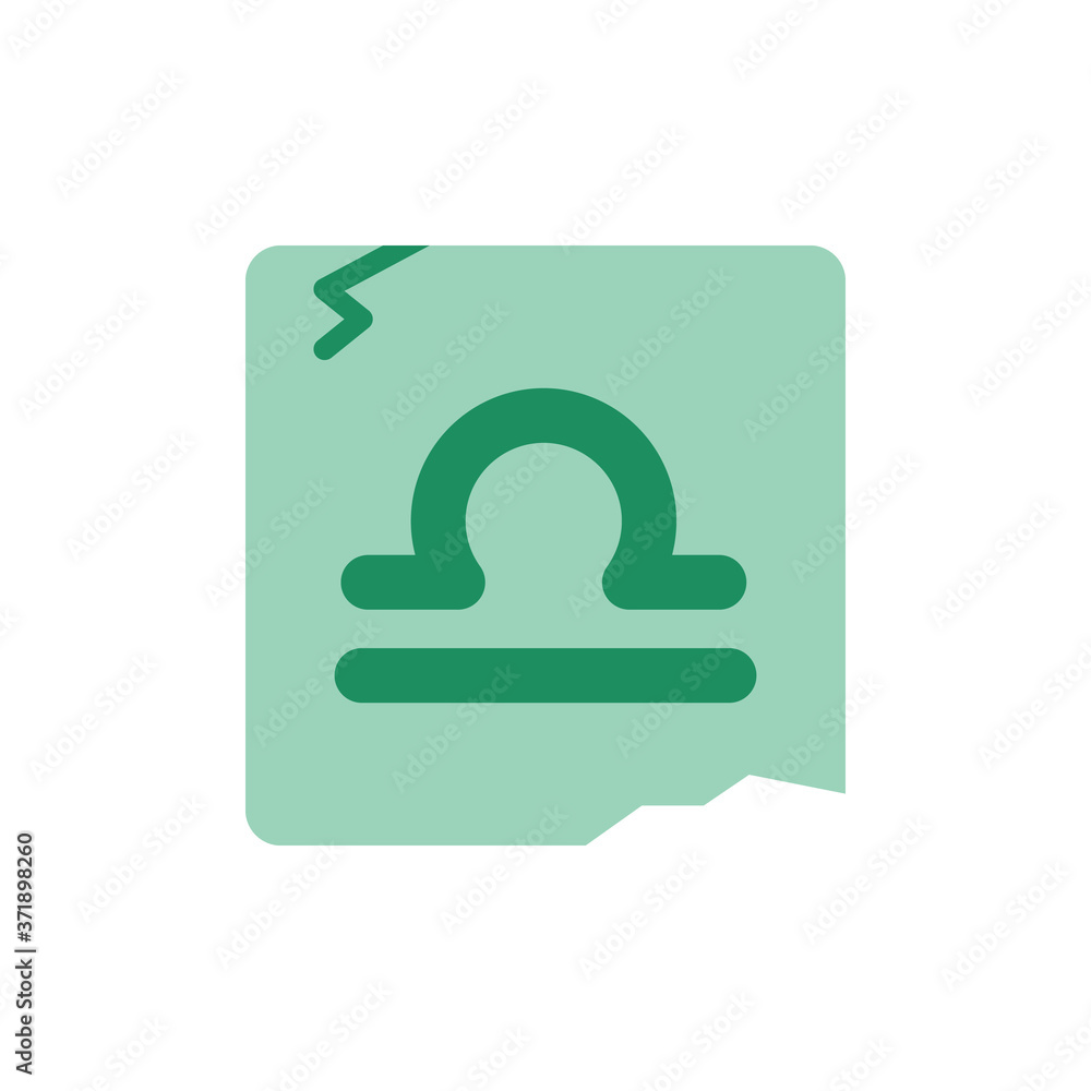 Poster zodiac libra icon. simple color vector elements of esoteric icons for ui and ux, website or mobile a