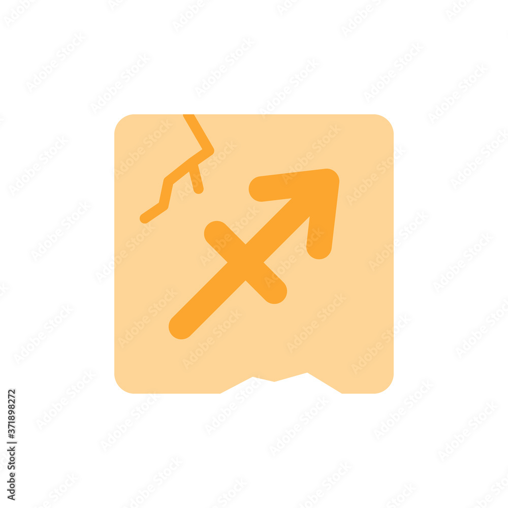 Poster zodiac sagittarius icon. simple color vector elements of esoteric icons for ui and ux, website or mo