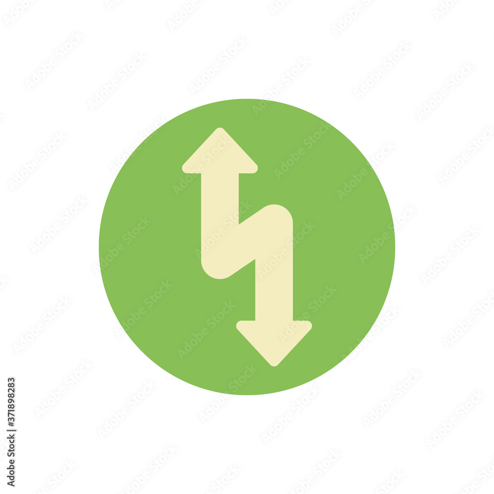 Poster arrow turn up and down icon. simple color vector elements of pointer icons for ui and ux, website or