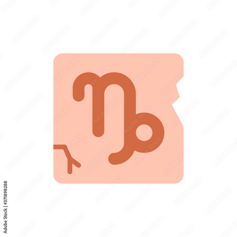 Poster zodiac capricorn icon. simple color vector elements of esoteric icons for ui and ux, website or mobi
