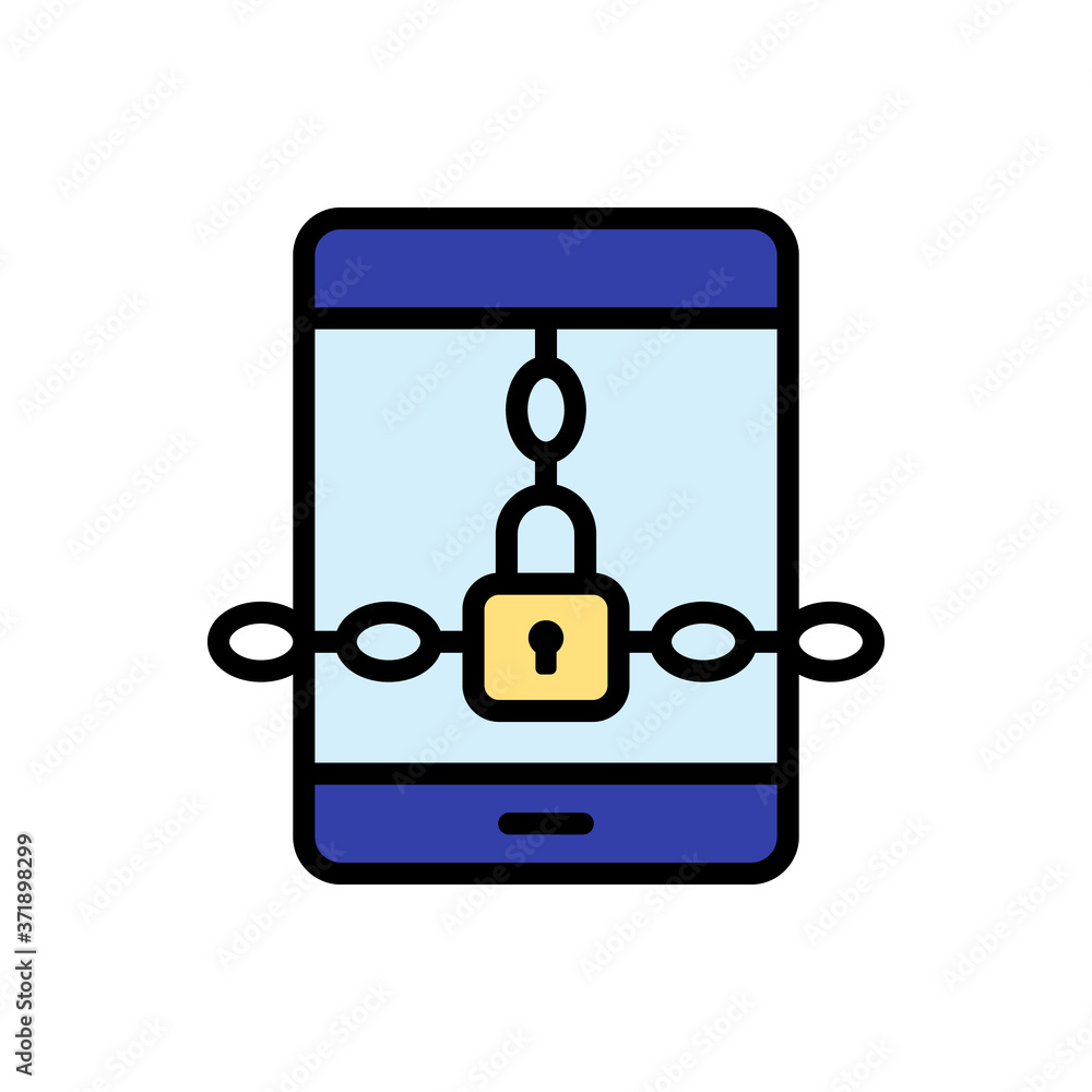 Poster phishing smartphone icon. simple color with outline vector elements of hacks icons for ui and ux, we