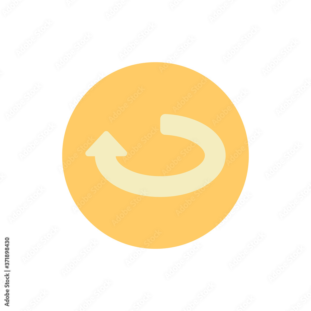Poster arrow refresh icon. simple color vector elements of pointer icons for ui and ux, website or mobile a