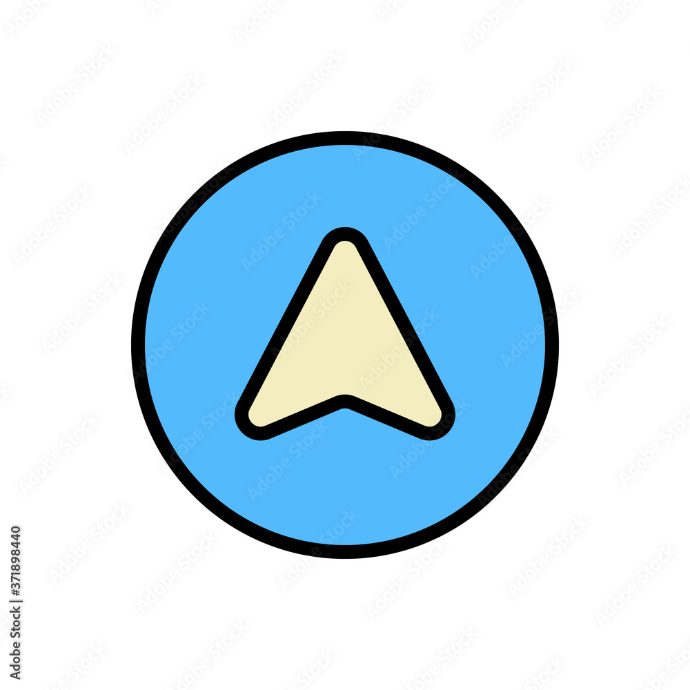 Poster arrow up icon. simple color with outline vector elements of pointer icons for ui and ux, website or 