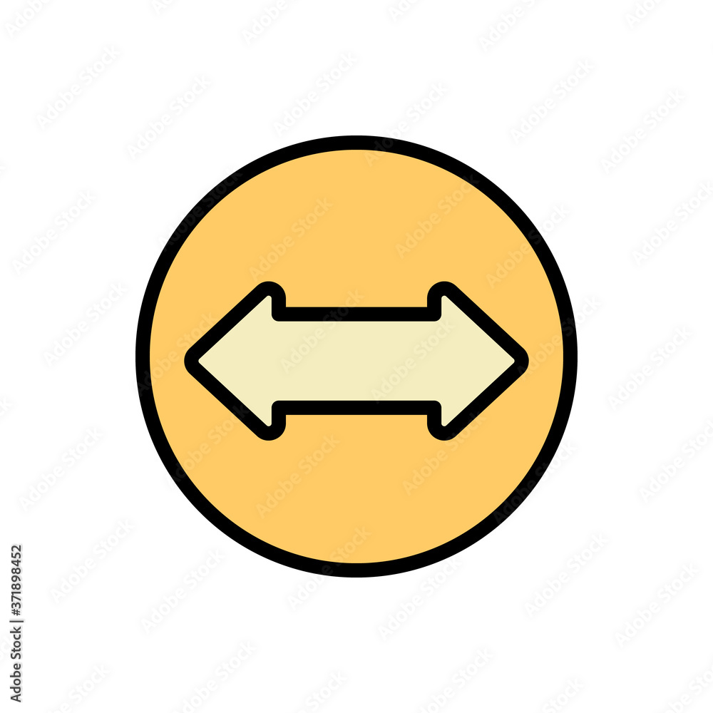 Poster arrow left and right icon. simple color with outline vector elements of pointer icons for ui and ux,