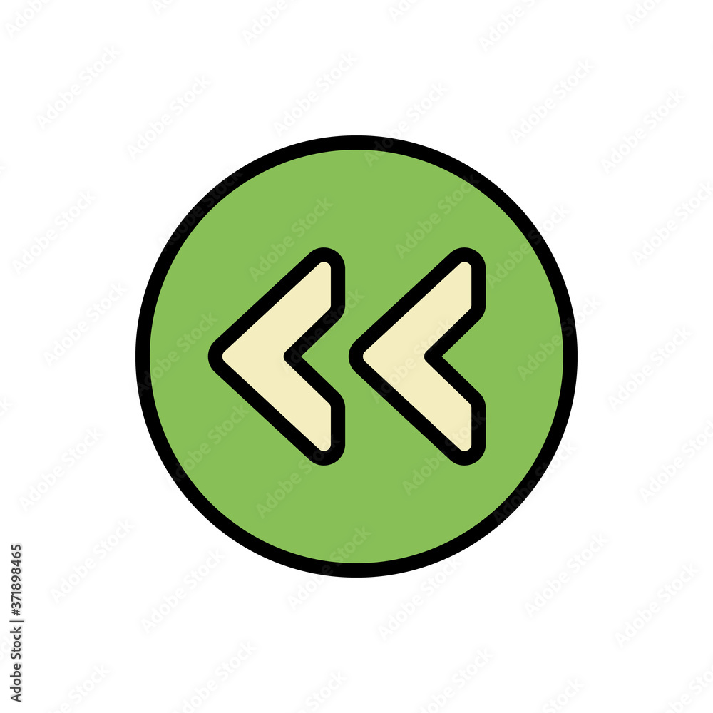 Poster arrow left icon. simple color with outline vector elements of pointer icons for ui and ux, website o