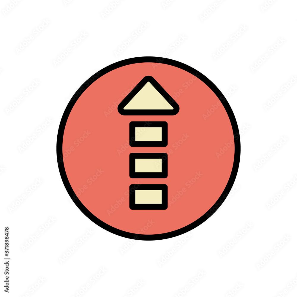 Poster arrow up icon. simple color with outline vector elements of pointer icons for ui and ux, website or 