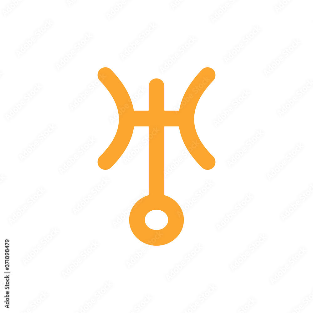 Poster symbol uranus icon. simple color vector elements of esoteric icons for ui and ux, website or mobile 