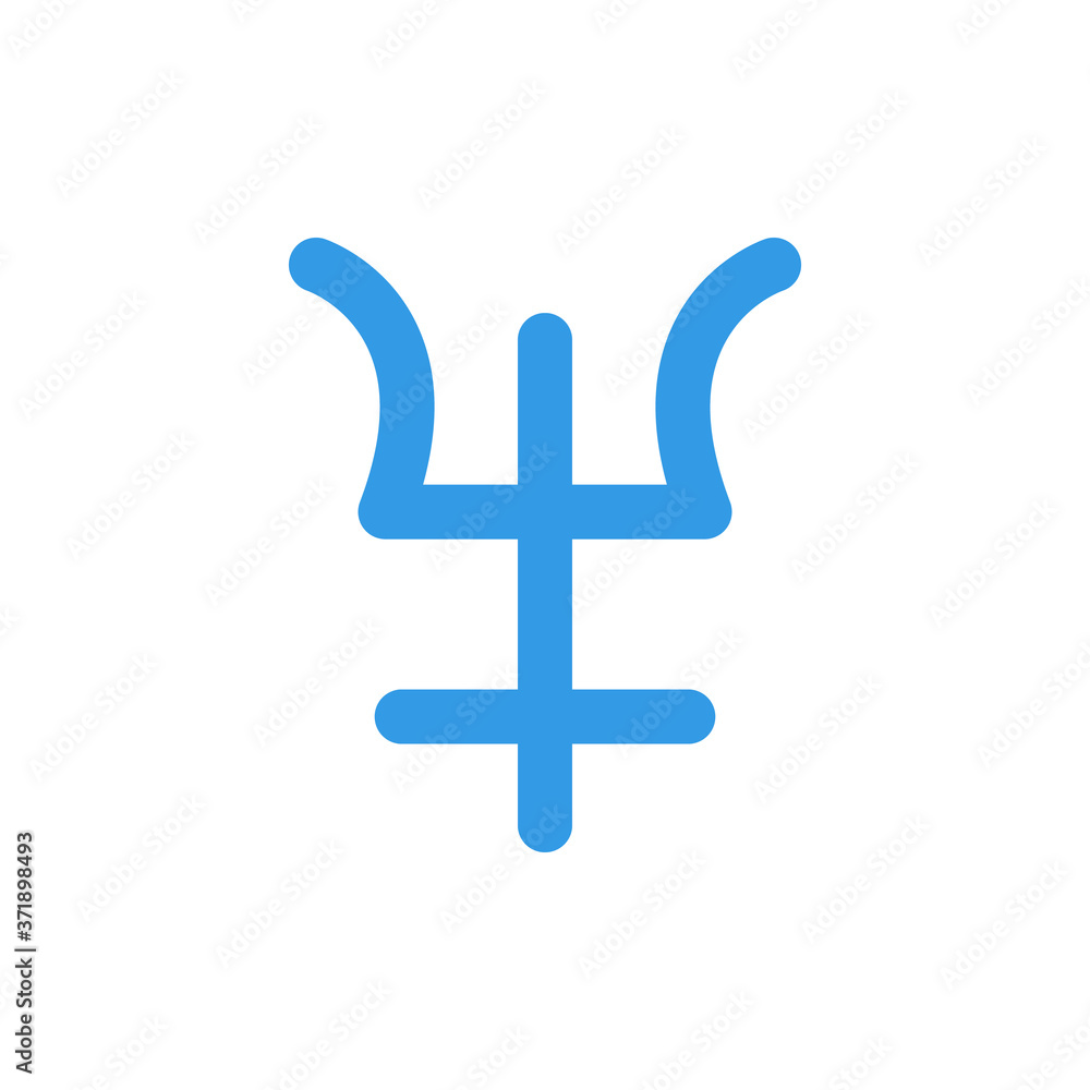 Poster symbol neptune icon. simple color vector elements of esoteric icons for ui and ux, website or mobile