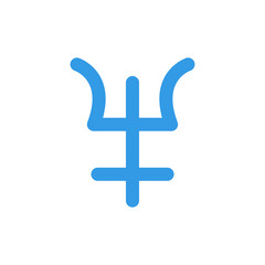 Obraz premium Symbol Neptune icon. Simple color vector elements of esoteric icons for ui and ux, website or mobile application