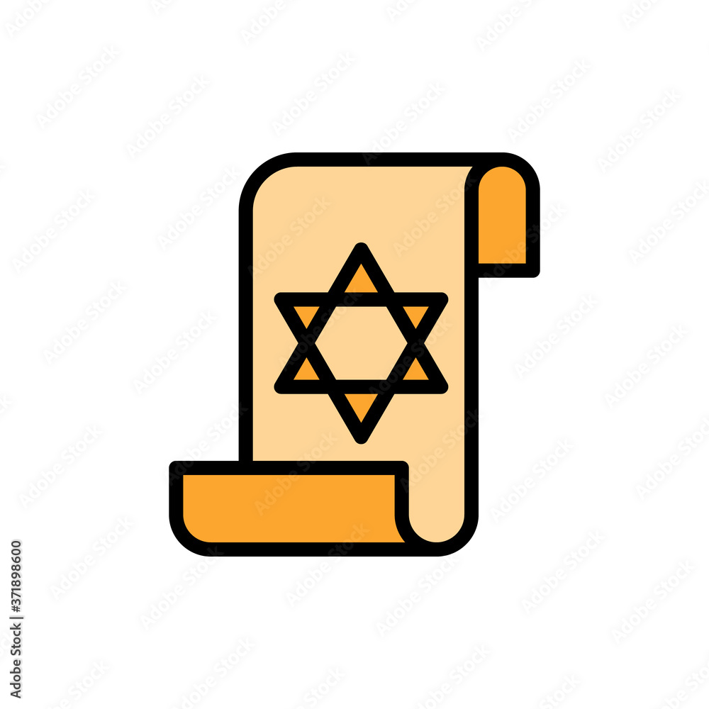 Poster parchment astrology icon. simple color with outline vector elements of esoteric icons for ui and ux,