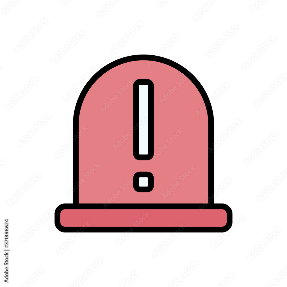 Poster siren cyber attack icon. simple color with outline vector elements of hacks icons for ui and ux, web