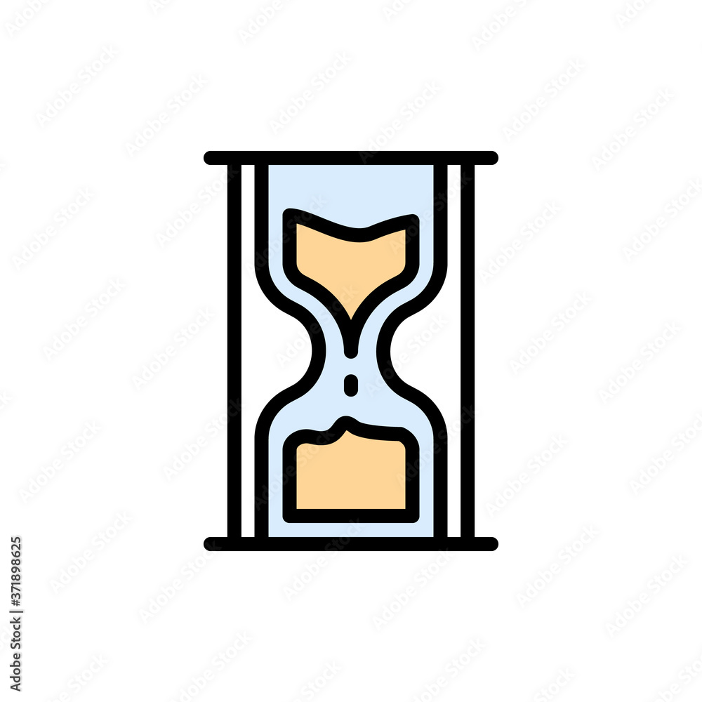 Poster hourglass sound icon. simple color with outline vector elements of esoteric icons for ui and ux, web
