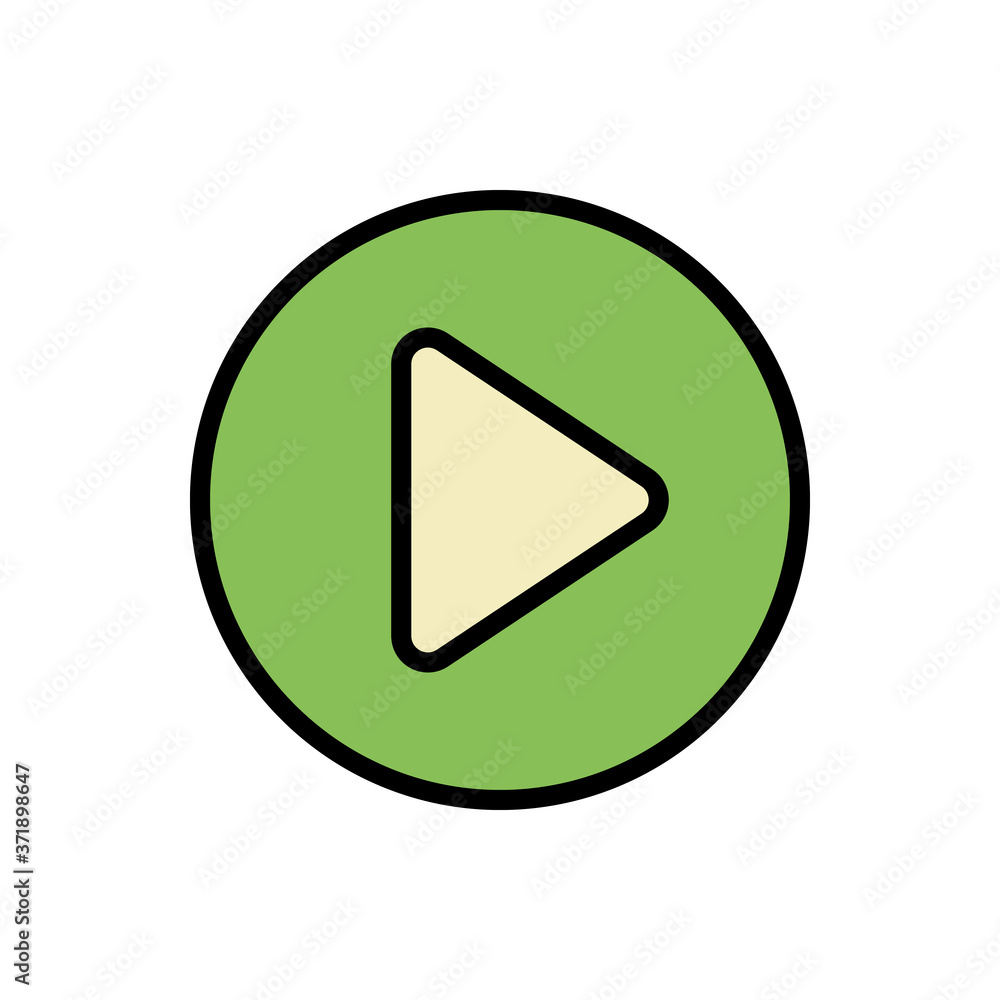 Poster arrow right icon. simple color with outline vector elements of pointer icons for ui and ux, website 