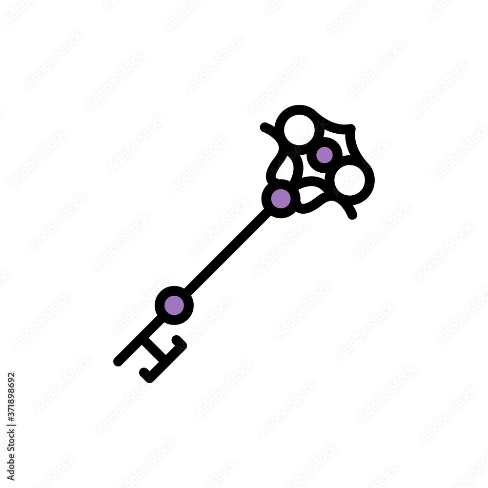 Poster key esoteric icon. simple color with outline vector elements of esoteric icons for ui and ux, websit