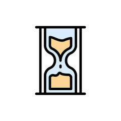 Hourglass sound icon. Simple color with outline vector elements of esoteric icons for ui and ux, website or mobile application