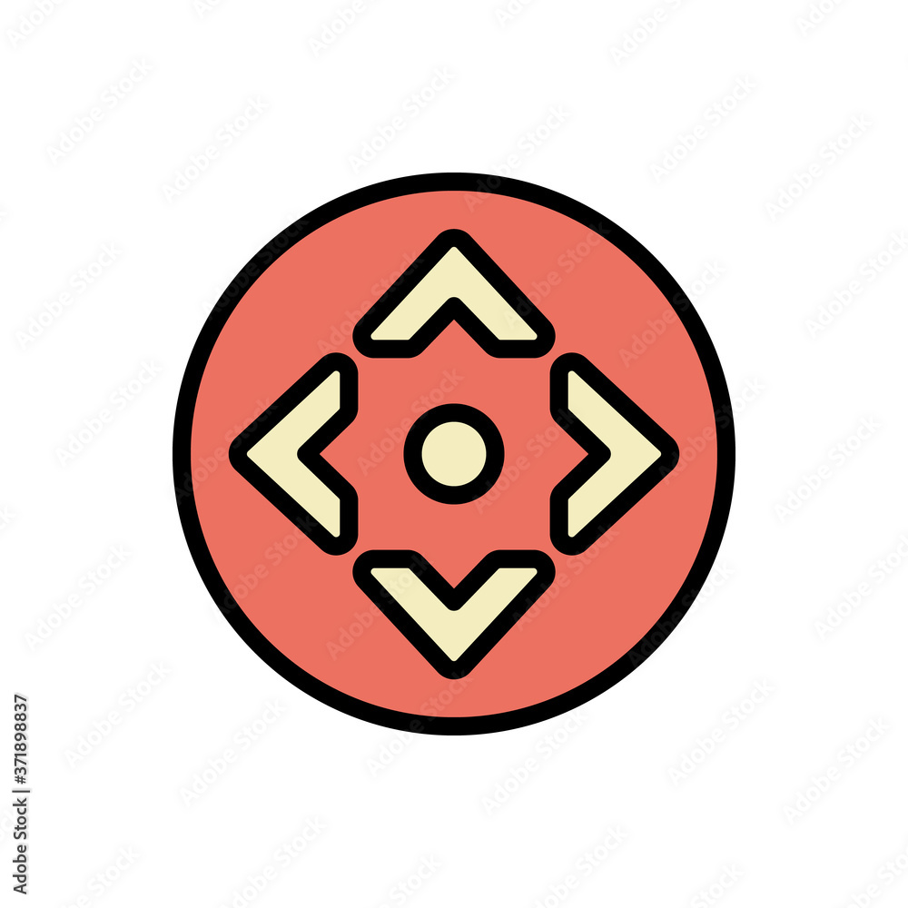 Poster arrow four direction icon. simple color with outline vector elements of pointer icons for ui and ux,