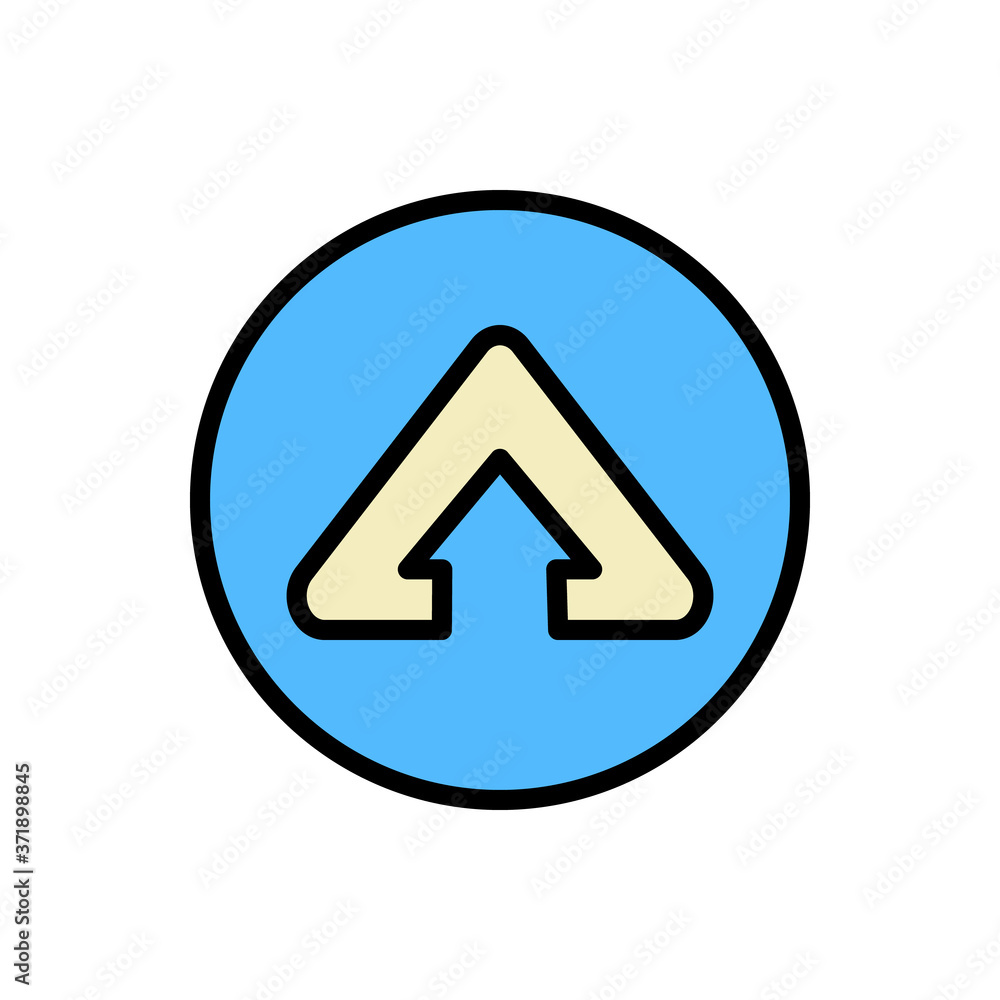 Poster arrow up icon. simple color with outline vector elements of pointer icons for ui and ux, website or 