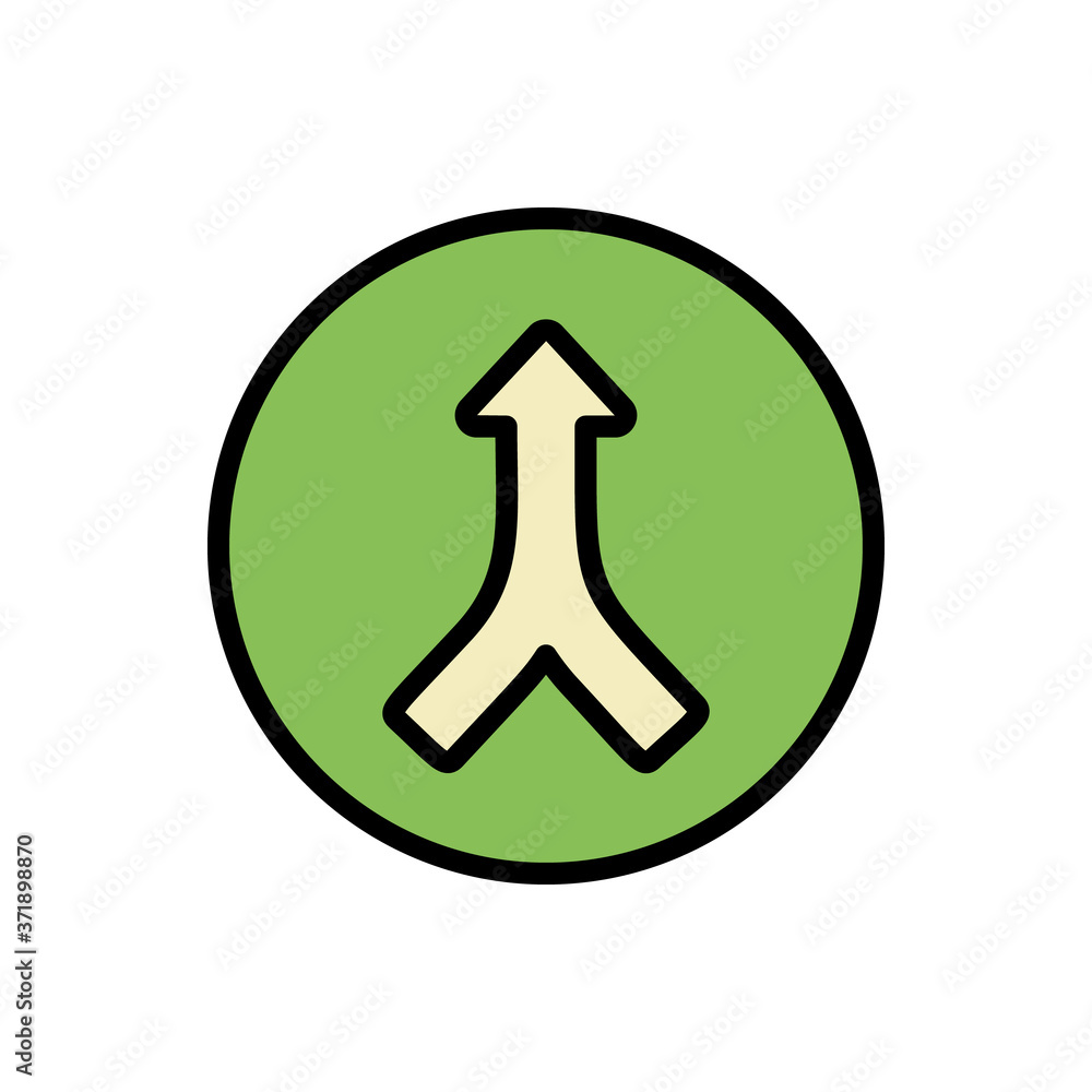 Poster arrow up icon. simple color with outline vector elements of pointer icons for ui and ux, website or 