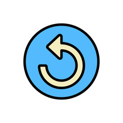 Arrow refresh icon. Simple color with outline vector elements of pointer icons for ui and ux, website or mobile application