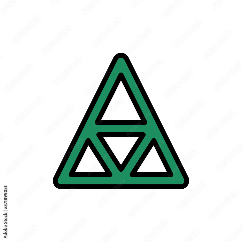 Poster triangle esoteric symbol icon. simple color with outline vector elements of esoteric icons for ui an