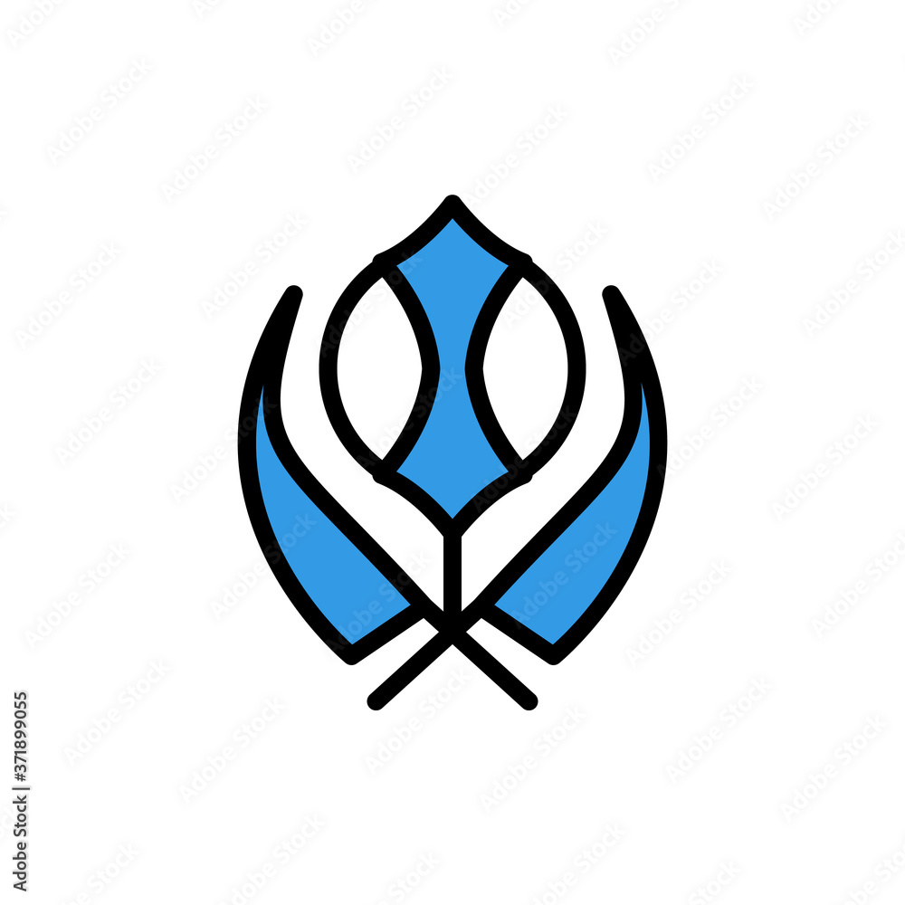 Poster symbol khandwa icon. simple color with outline vector elements of esoteric icons for ui and ux, webs
