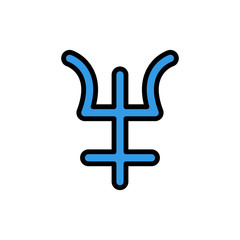 Symbol Neptune icon. Simple color with outline vector elements of esoteric icons for ui and ux, website or mobile application