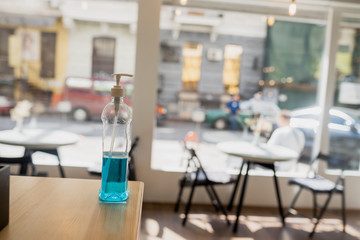 Sanitizer gel bottle against Novel coronavirus or Corona Virus